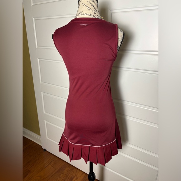 BRAND NEW ADIDAS climalite CLUB TENNIS DRESS Burgundy - Picture 8 of 8
